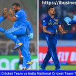 Sri Lanka National Cricket Team vs India National Cricket Team Timeline